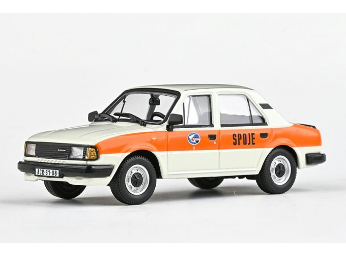 SKODA 120L Spoje (1984), white/orange
