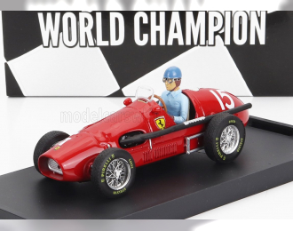 FERRARI F1 500 F2 N 15 World Champion Winner English Gp Alberto Ascari 1952 - With Driver Figure, Red