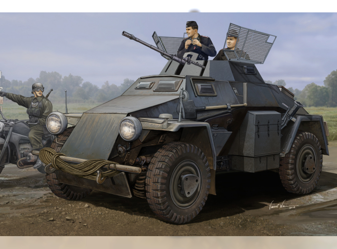 Сборная модель Немецкая развед машина Le.pz.SP.Wg(Sd.kfz.222) Panzerspahwagen (Пума) (3-я серия)