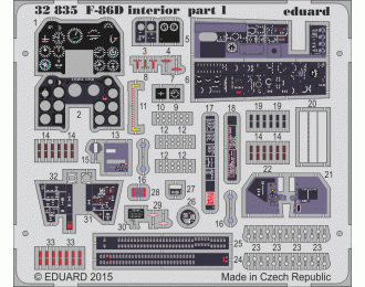 Фототравление для F-86D interior S.A. (интерьер)