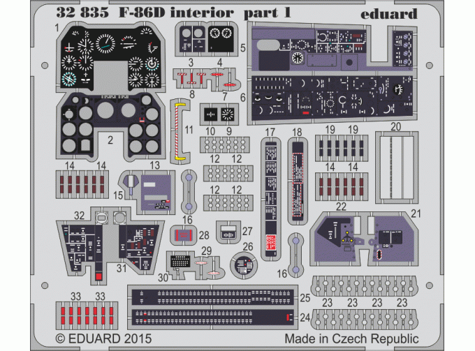 Фототравление для F-86D interior S.A. (интерьер)