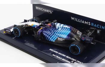 WILLIAMS F1 Fw43b Mercedes M12 Eq Power+ Team Williams Racing N 63 2nd Belgium Gp 2021 George Russel, White Light Blue