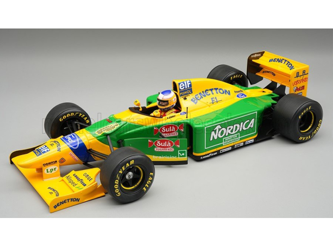 F1 B193 TEAM BENETTON FORD №0 Test Barcellona (with pilot figure) Michele Alboreto (1993)