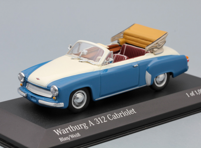 WARTBURG A311 Cabriolet (1958), blue / white