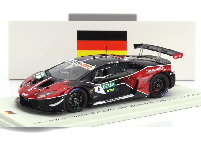 LAMBORGHINI Huracan Gt3 Evo Team Grasser Racing №6 Dtm Season (2022) Alessio Deledda, Red Black