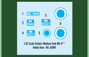 Сборная модель Танк Vickers Medium Tank MK II