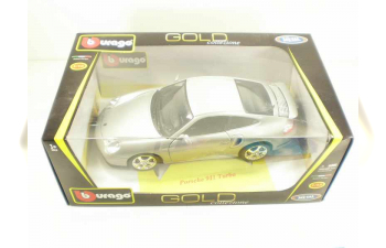 PORSCHE 911 Turbo, Gold Collection 1:18, серебристый