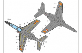 Декаль Alpha Jet E stencils+insignia