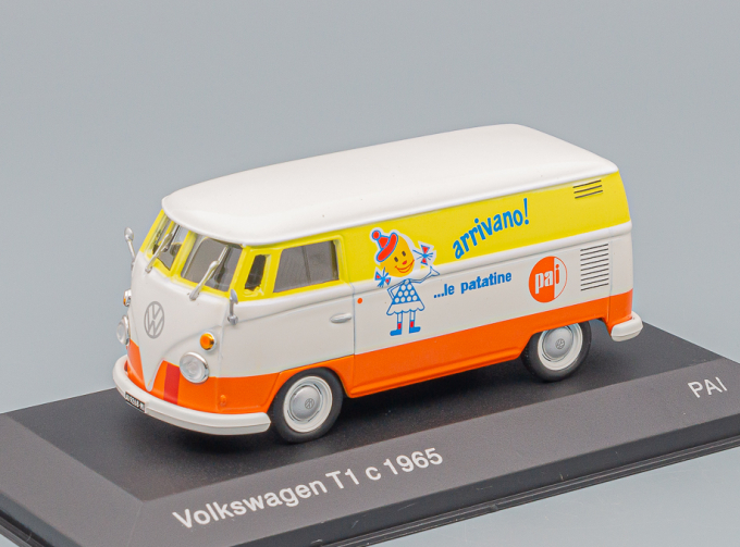 VOLKSWAGEN T1 C Van  - Pai - Arrivano Le Patatine (1965), White Orange Yellow