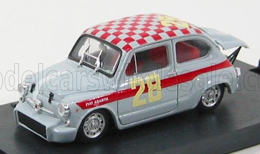FIAT 600 ABARTH 1000 №28 4h DI MONZA (1966) STEINMETZ, GREY RED