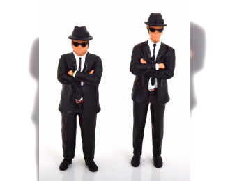 FIGURES Set 2x Jake And Elwood, Black White