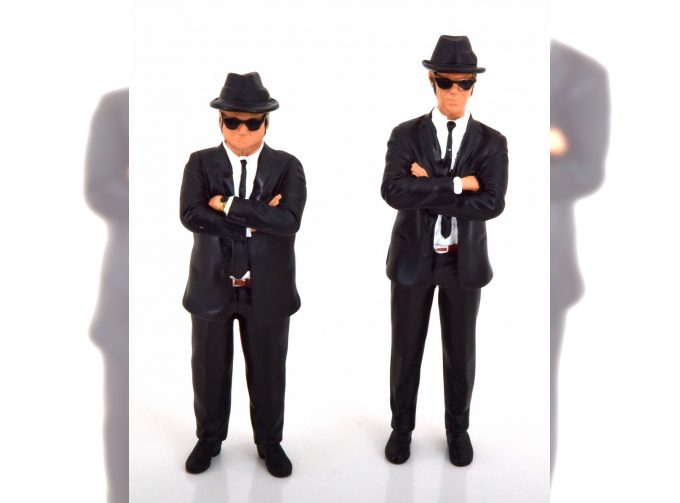 FIGURES Set 2x Jake And Elwood, Black White