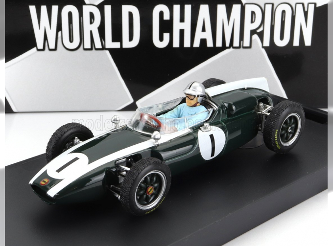 COOPER F1 T53 N 1 World Champion Winner British Gp 1960 J.brabham - With Driver Figure, Green