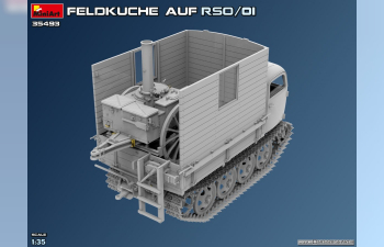 Сборная модель STEYR Rso/01 гусеничный с немецкой полевой кухней времён Второй мировой войны