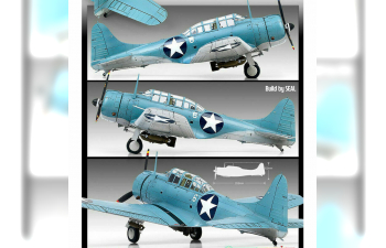 Сборная модель McDONNEL DOUGLAS Usn Sbd-2 Military Airplane Battle Of Midway 1942
