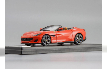 Ferrari Portofino with open roof (rosso scuderia with front window frame nero ds)