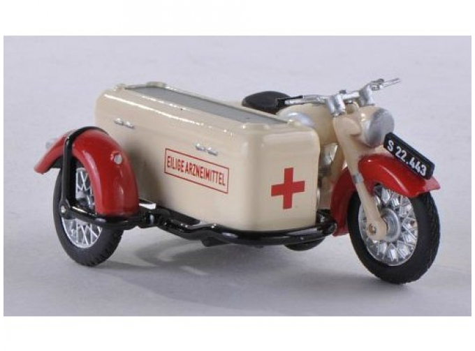 PUCH SG250 w. side car Rotes Kreuz, white