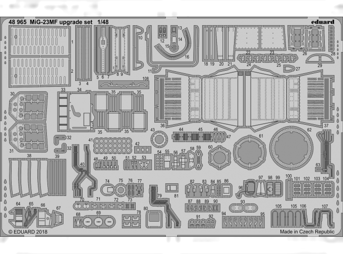 Фототравление для MiG-23MF upgrade set