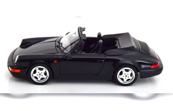 PORSCHE 911 (964) Carrera 4 Convertible (1990), black metallic