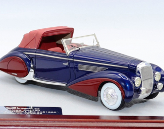 Delage D8-120 Cabriolet Chapron 1946 sn51980 Semi Close, Blue/Red