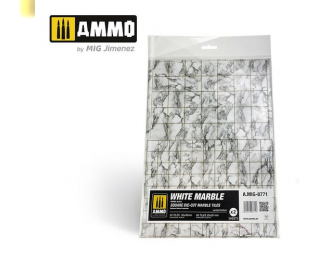 White Marble. Square Die-cut Marble Tiles – 2 pcs.