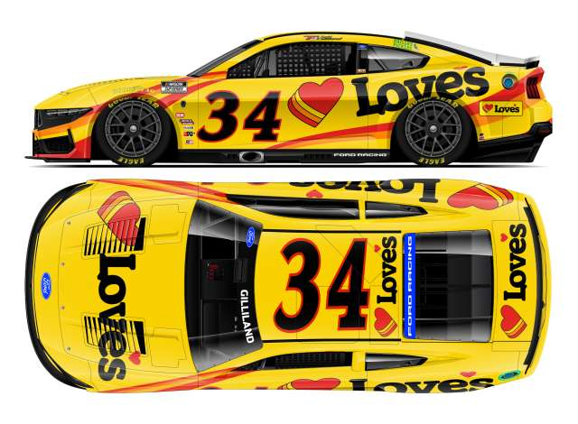 Ford Mustang #34 Todd Gilliland *Love`s*, yellow/red 2026