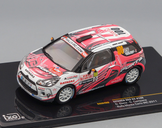 CITROEN DS3 R3 100 D.Elena-O.Campana Rally Monte Carlo IRC 2011, white / pink