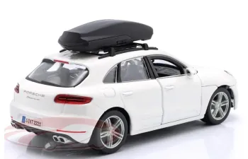 PORSCHE Macan with cargo box (2014), white