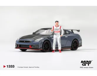 NISSAN GTR R35 Nismo Tsukuba Production Car Lap Record with Matsuda Figure Tssugio Matsuda (2024), blue