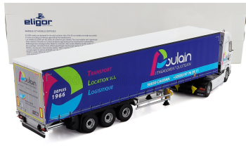 DAF Xg Truck Telonato Poulain Transports (2021), White Blue