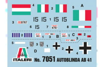 Сборная модель Итальянский бронеавтомобиль Autoblinda Ab 41