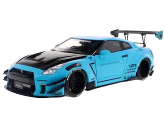 NISSAN GT-R (R35) W/ Liberty Walk bodykit 2.0 (2024), blue