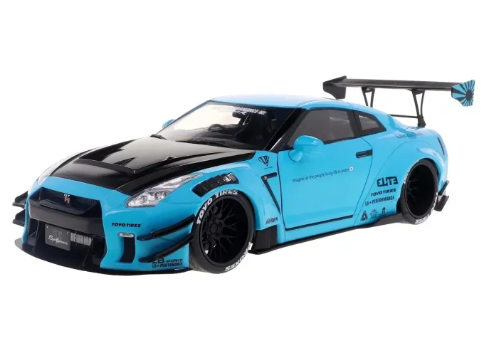 NISSAN GT-R (R35) W/ Liberty Walk bodykit 2.0 (2024), blue