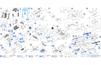 Сборная модель LOCKHEED MARTIN F-104/g F-104/s Starfighter Italian Army - Esercito Italiano 1954 