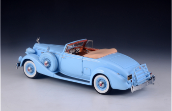 PACKARD Twelve 1407 Bohman & Schwartz Convertible Coupe 1936 Light Blue