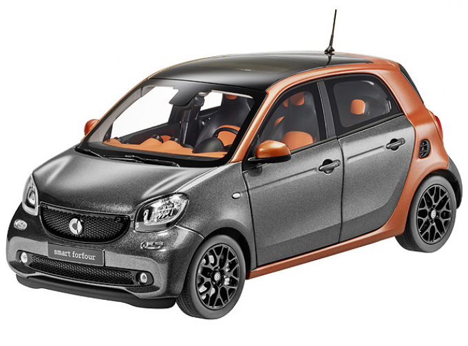 SMART ForFour Passion, lava orange / graphite grey