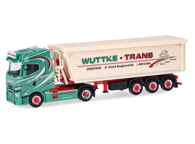 RENAULT T Facelift SZ седельный тягач с полуприцепом, зелёный