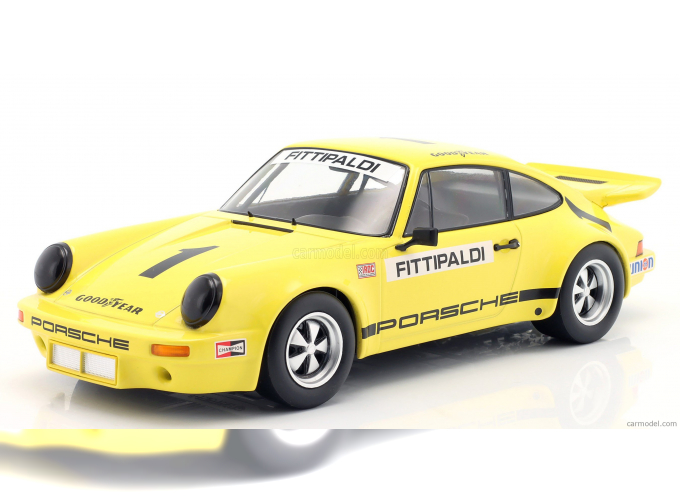 PORSCHE 911 Carrera 3.0 Rsr N 1 Iroc Riverside 1973 Emerson Fittipaldi, yellow