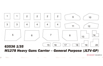 Сборная модель M1278 Heavy Guns Carrier - General Purpose (JLTV-GP)