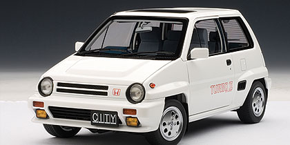 HONDA City Turbo II, WHITE WITH MOTOCOMPO IN RED