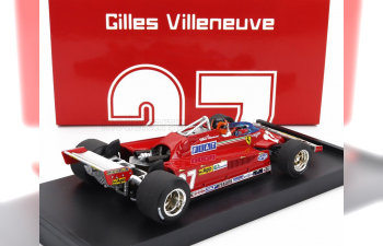 FERRARI F1 126ck Turbo N 27 Italy Gp (1981) Gilles Villeneuve - With Driver Figure, Red