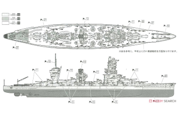Сборная модель японский линкор Yamashiro 1944 SD FULL HULL с полным корпусом