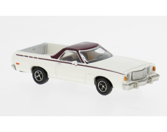 FORD Ranchero (1977), white/dark red
