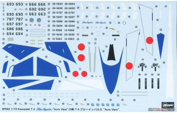 Сборная модель KAWASAKI T-4 Blue Impulse Acro View Military Airplane 1970