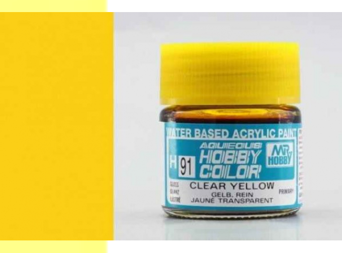 Краска акриловая ясно-желтый CLEAR YELLOW, 10мл