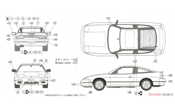 Сборная модель Nissan 180SX (RPS13) '96