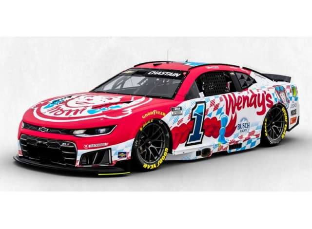 Chevrolet #1 Ross Chastain *1 Wendy`s*, white/red 2026