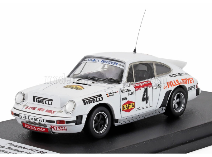 PORSCHE 911 Sc Coupe (night Version) №4 Rally Condroz (1983) Thierry Boutsen - Willy Lux, White