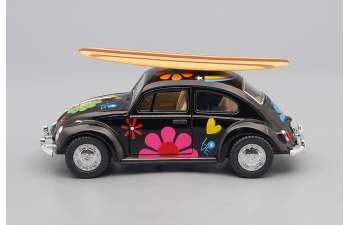 VOLKSWAGEN Classical Beetle Peace and Love Surfboard (1967), black