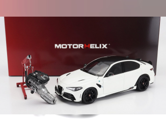 ALFA ROMEO Giulia Gta (2021) With Engine And Accessories - Full Openings, Bianco Trofeo White Met